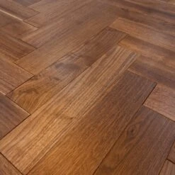 Liberty Floors American Black Walnut - Herringbone Parquet 14mm Engineered Real Wood Flooring (219505) -Real Wood Flooring Store american black walnut herringbone parquet 14mm engineered real wood flooring 219505 p85876 196396 image