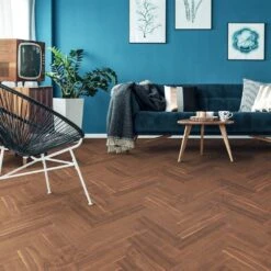 Liberty Floors American Black Walnut - Herringbone Parquet 14mm Engineered Real Wood Flooring (219505) -Real Wood Flooring Store american black walnut herringbone parquet 14mm engineered real wood flooring 219505 p85876 207317 image