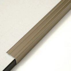 Leader Brushed Steel Self-Adhesive Stair Nosing Profile (900m)