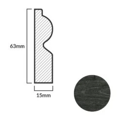 Leader Dark Grey Torus Laminate Skirting Board (2.4m) -Real Wood Flooring Store dark grey torus laminate skirting board 2 4m p84936 191877 image