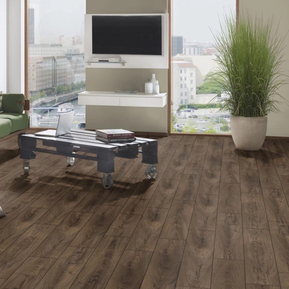 Krono Original Espresso Carpenter Oak - Vintage Classic 10mm Laminate Flooring (249806) 6 Krono Original Espresso Carpenter Oak - Vintage Classic 10mm Laminate Flooring (249806) - Image 4