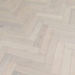 Liberty Floors Ivory White Oak - Herringbone Parquet 14mm Engineered Real Wood Flooring (219387) -Real Wood Flooring Store ivory white oak herringbone parquet 14mm engineered real wood flooring 219387 p85835 201397 image