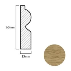 Leader Light Oak Torus Laminate Skirting Board (2.4m) -Real Wood Flooring Store light oak torus laminate skirting board 2 4m p84900 191806 image