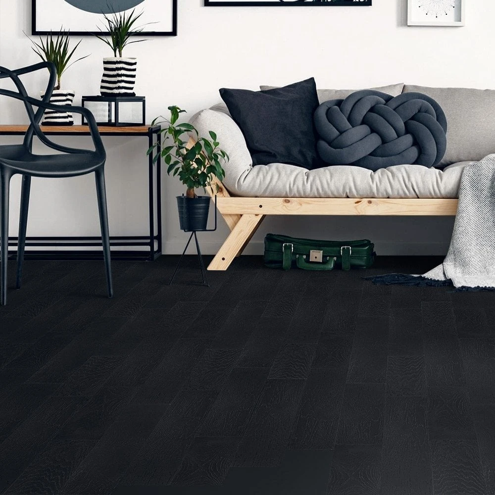 Liberty Floors Midnight Black Oak - Premier 14mm Engineered Real Wood Flooring (219580) 3 Liberty Floors Midnight Black Oak - Premier 14mm Engineered Real Wood Flooring (219580)