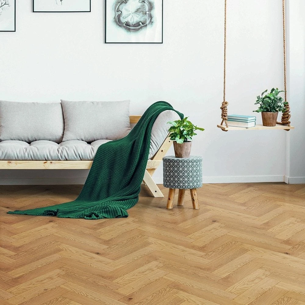 Liberty Floors Natural Oak - Herringbone Parquet 14mm Engineered Real Wood Flooring (219384) 3 Liberty Floors Natural Oak - Herringbone Parquet 14mm Engineered Real Wood Flooring (219384)