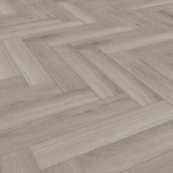 Kronotex Oak Silver - Herringbone 8mm Laminate Flooring (222940) -Real Wood Flooring Store oak silver herringbone 8mm laminate flooring 222940 p89187 204904 image