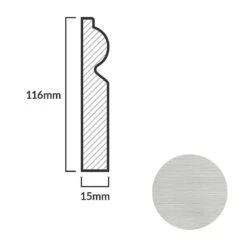 Leader Off-White Torus Laminate Skirting Board (2.4m) 11 Leader Off-White Torus Laminate Skirting Board (2.4m) -Real Wood Flooring Store off white torus laminate skirting board 2 4m p84918 191860 image