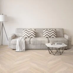 Liberty Floors Pearl White Oak - Manor Herringbone Parquet 14mm Engineered Real Wood Flooring (249872) -Real Wood Flooring Store pearl white oak manor herringbone parquet 14mm engineered real wood flooring 249872 p108539 236064 image