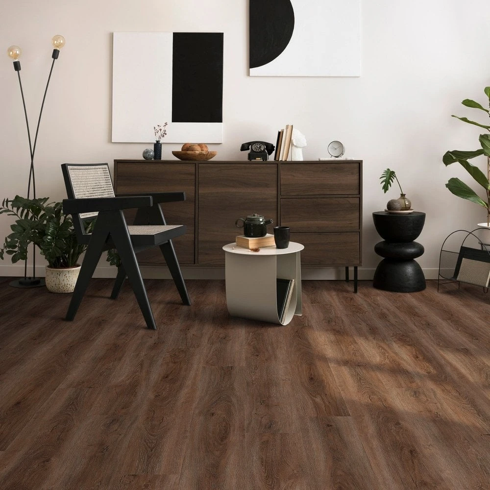 Liberty Floors Signature Dark Oak - Impressive 6mm Rigid Core Vinyl Flooring (323046) 4 Liberty Floors Signature Dark Oak - Impressive 6mm Rigid Core Vinyl Flooring (323046) - Image 2