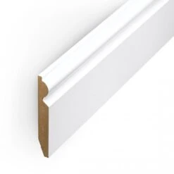 Leader White Torus Laminate Skirting Board (2.4m) -Real Wood Flooring Store white torus laminate skirting board 2 4m p84888 191788 image