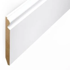 Leader White Torus Laminate Skirting Board (2.4m) -Real Wood Flooring Store white torus laminate skirting board 2 4m p84888 191789 image